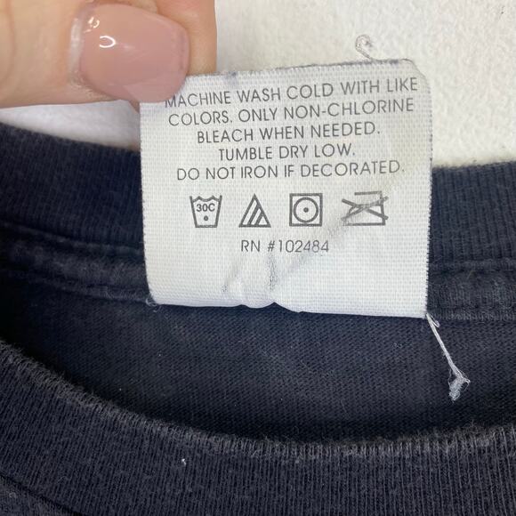 Vintage 90's Thunder Sportswear White Tiger Graphic Print T-Shirt Sz XL Black - Picture 6 of 7